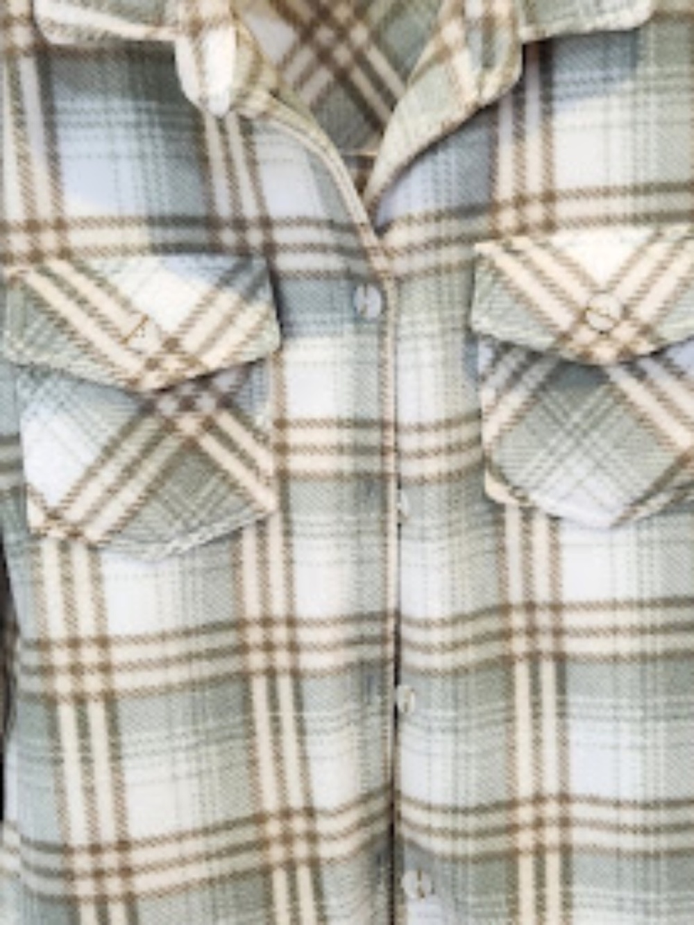 Thread & Supply sage taupe beige plaid pattern jacket, women’s M, like New